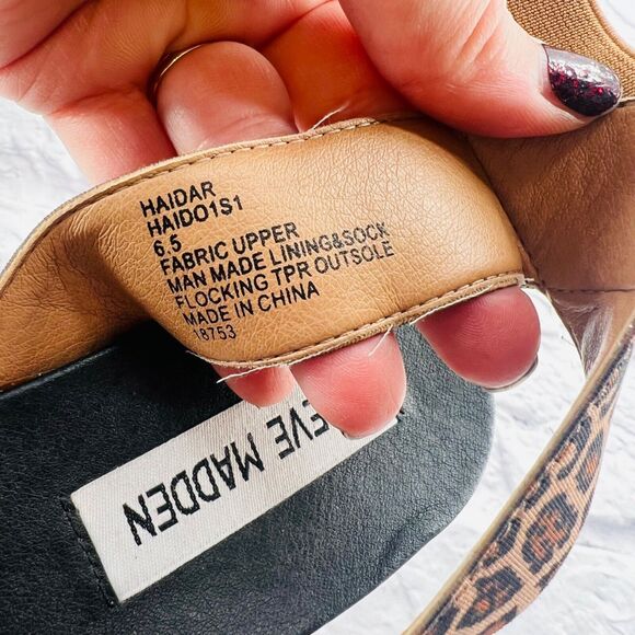 Steve Madden Haidar Cheetah Platform Chunky Sandals Women's 6.5 Soho Lug Sole - Picture 8 of 11